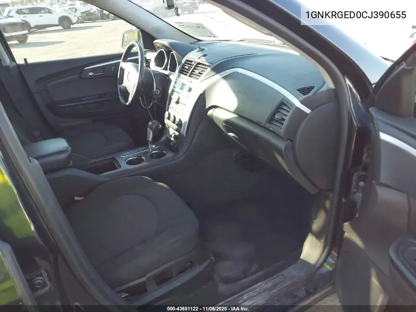 1GNKRGED0CJ390655 2012 Chevrolet Traverse 1Lt