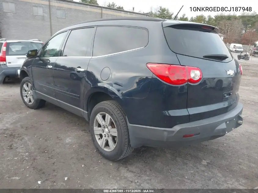 1GNKRGED8CJ187948 2012 Chevrolet Traverse 1Lt