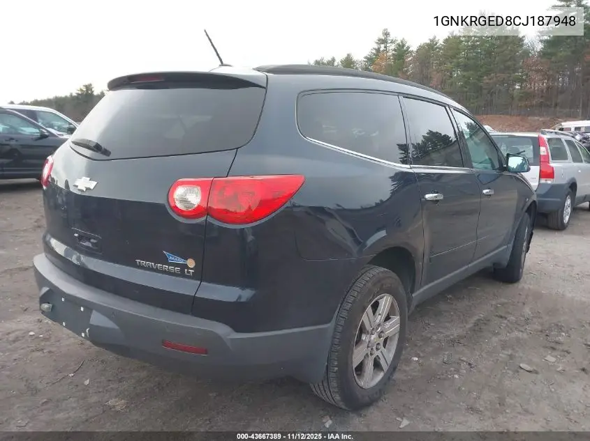 1GNKRGED8CJ187948 2012 Chevrolet Traverse 1Lt