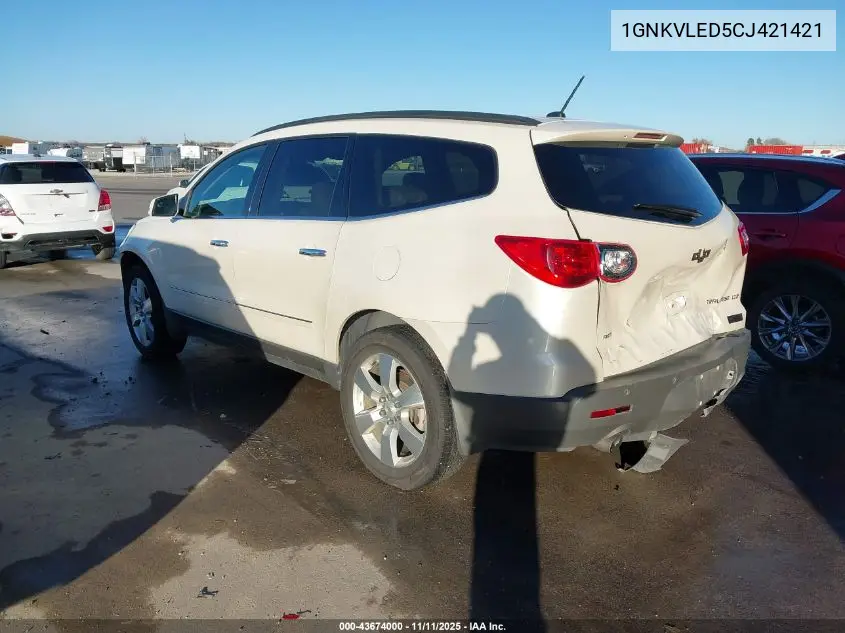 1GNKVLED5CJ421421 2012 Chevrolet Traverse Ltz