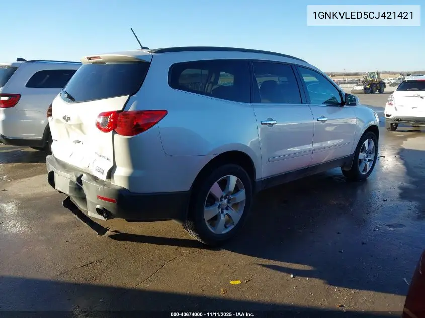 1GNKVLED5CJ421421 2012 Chevrolet Traverse Ltz