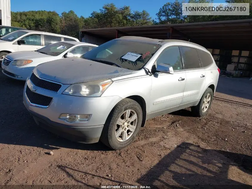 1GNKRGED0CJ267180 2012 Chevrolet Traverse 1Lt