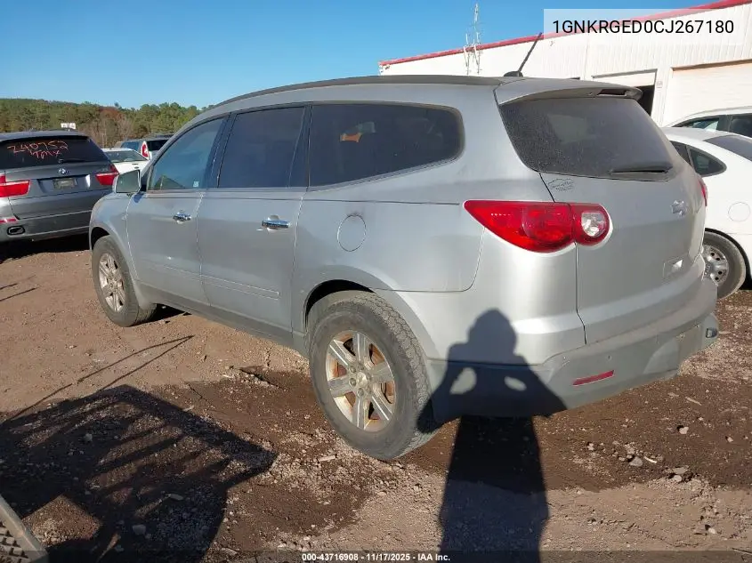 1GNKRGED0CJ267180 2012 Chevrolet Traverse 1Lt