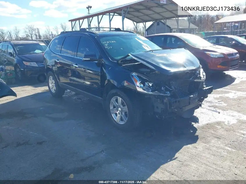 1GNKRJED3CJ173436 2012 Chevrolet Traverse 2Lt