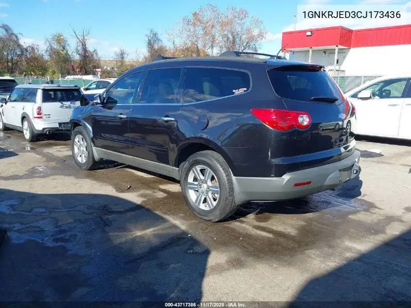 1GNKRJED3CJ173436 2012 Chevrolet Traverse 2Lt