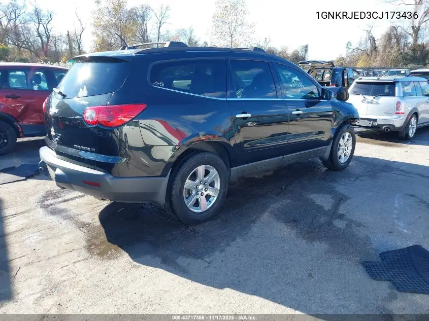 1GNKRJED3CJ173436 2012 Chevrolet Traverse 2Lt