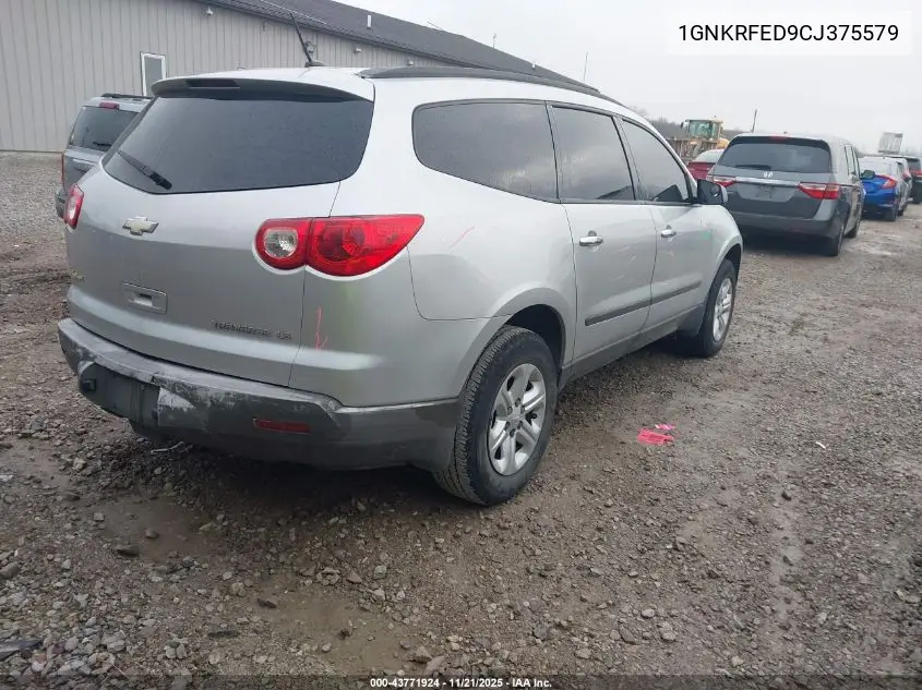 1GNKRFED9CJ375579 2012 Chevrolet Traverse Ls