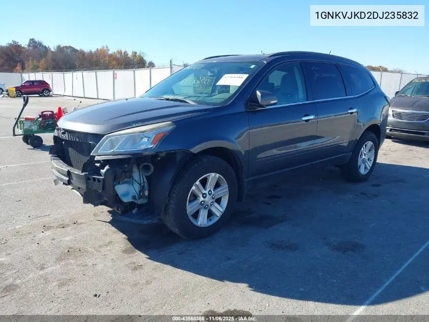 1GNKVJKD2DJ235832 2013 Chevrolet Traverse 2Lt