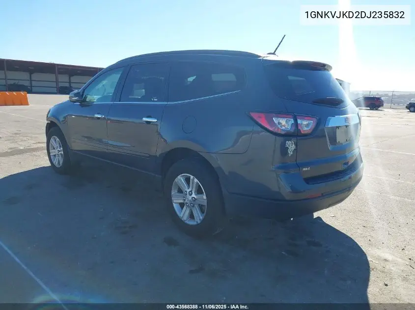 1GNKVJKD2DJ235832 2013 Chevrolet Traverse 2Lt