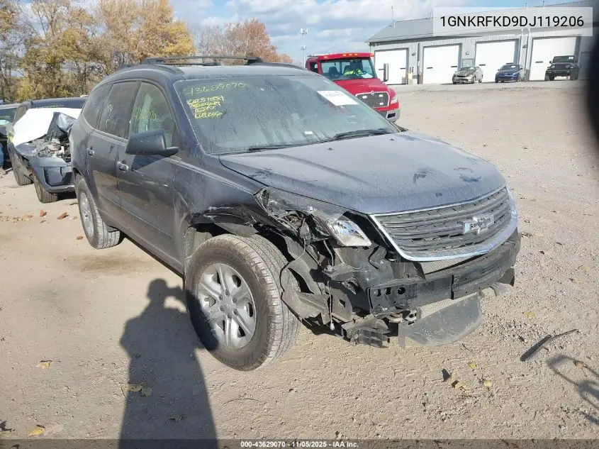 1GNKRFKD9DJ119206 2013 Chevrolet Traverse Ls