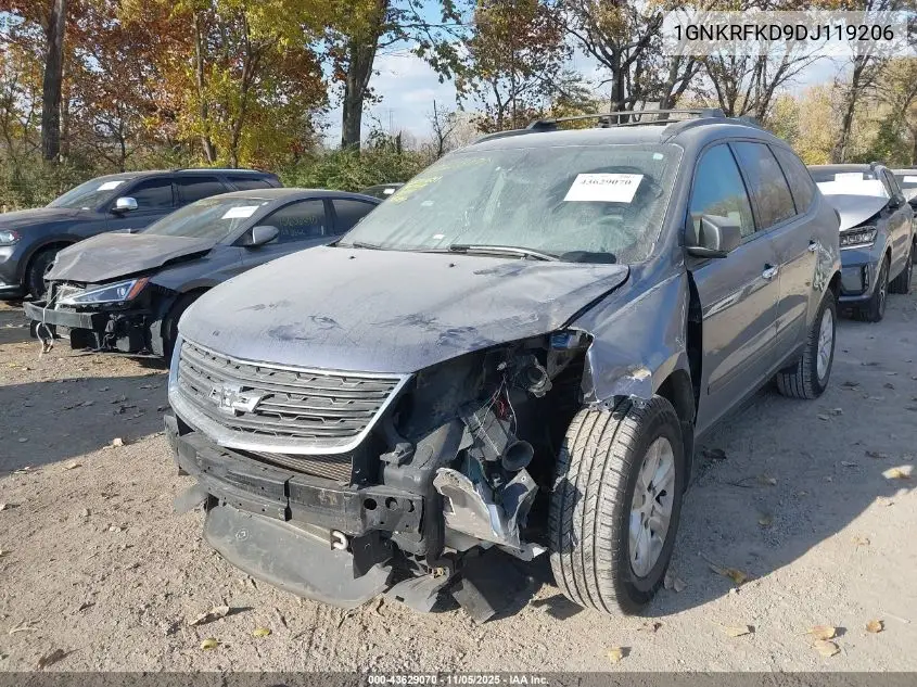 1GNKRFKD9DJ119206 2013 Chevrolet Traverse Ls