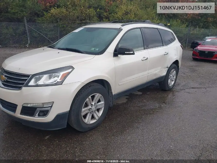 1GNKVJKD1DJ151467 2013 Chevrolet Traverse 2Lt