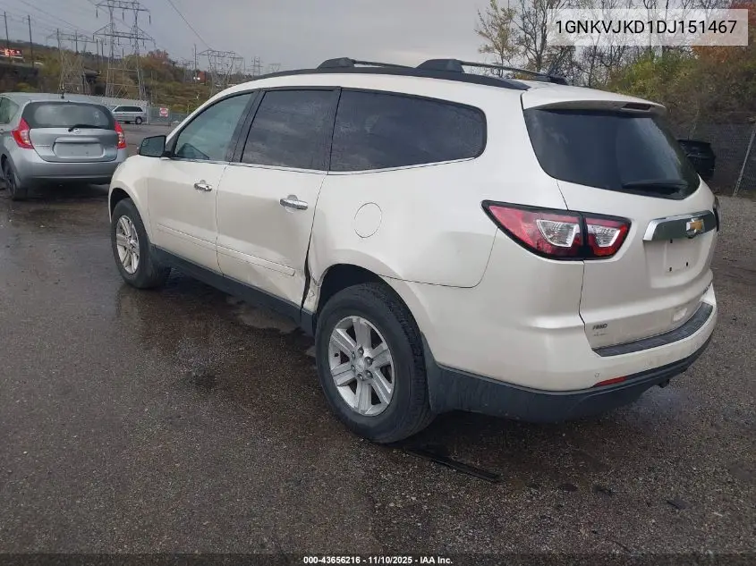 1GNKVJKD1DJ151467 2013 Chevrolet Traverse 2Lt
