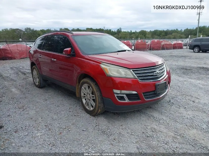1GNKRGKDXDJ100959 2013 Chevrolet Traverse 1Lt