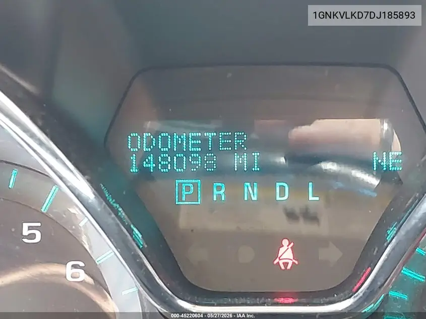 1GNKVLKD7DJ185893 2013 Chevrolet Traverse Ltz
