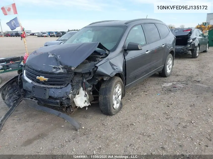 1GNKVFED9EJ135172 2014 Chevrolet Traverse Ls
