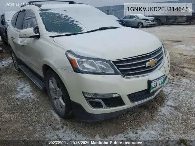 1GNKVJKD2EJ314645 2014 Chevrolet Traverse Ltz