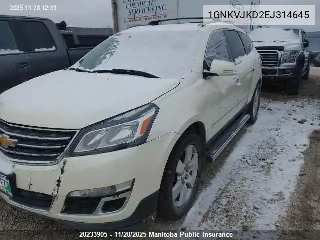 1GNKVJKD2EJ314645 2014 Chevrolet Traverse Ltz