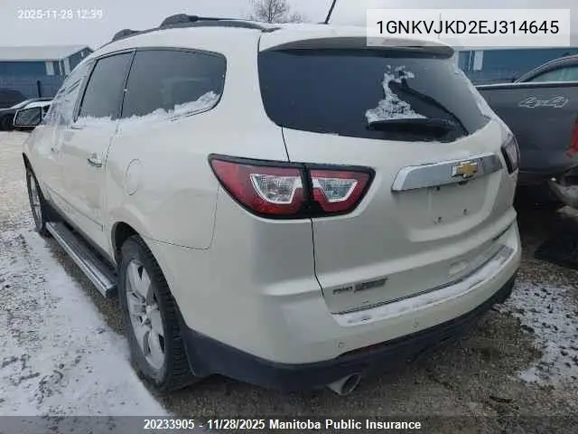 1GNKVJKD2EJ314645 2014 Chevrolet Traverse Ltz