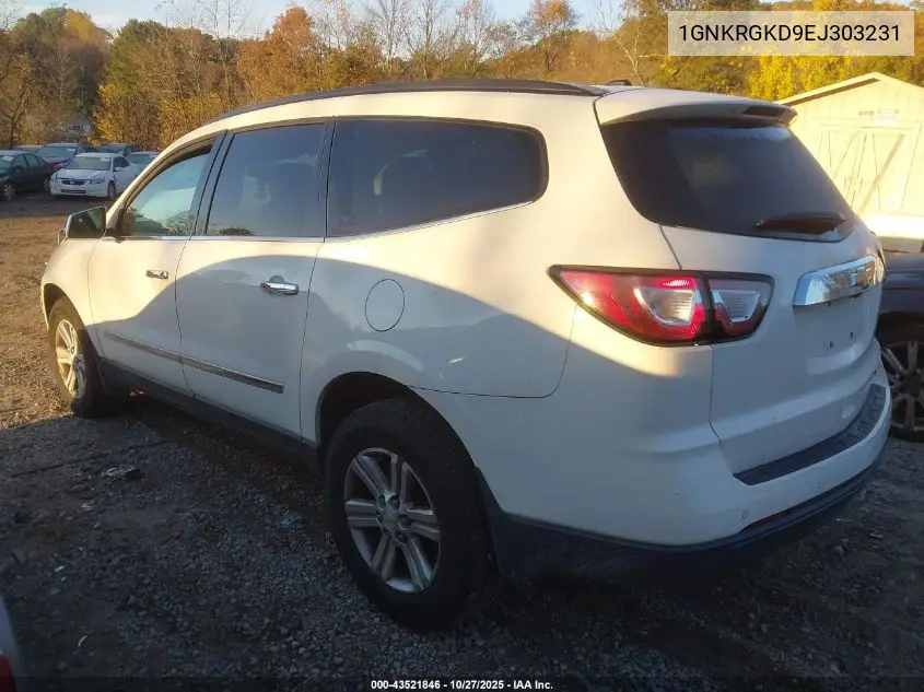 1GNKRGKD9EJ303231 2014 Chevrolet Traverse 1Lt