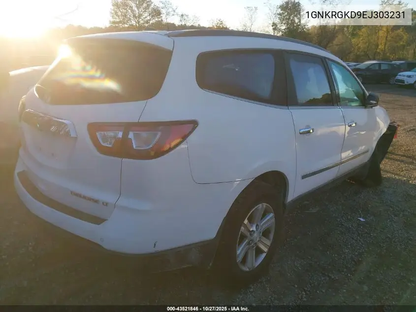 1GNKRGKD9EJ303231 2014 Chevrolet Traverse 1Lt