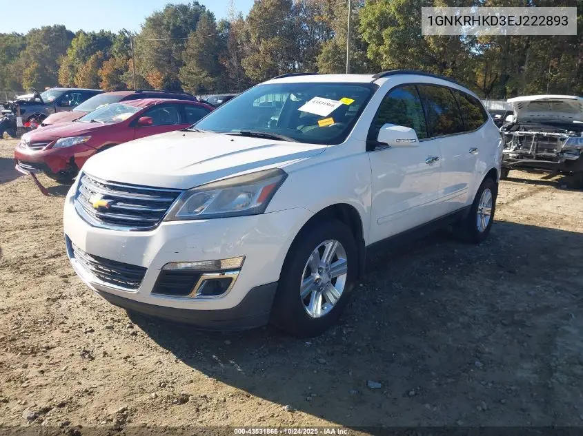 1GNKRHKD3EJ222893 2014 Chevrolet Traverse 2Lt