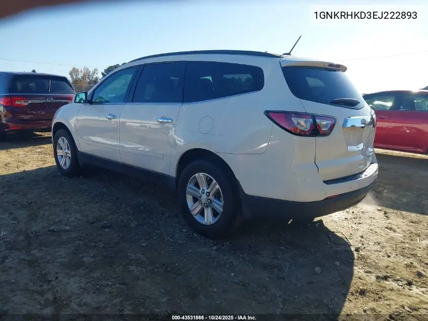 1GNKRHKD3EJ222893 2014 Chevrolet Traverse 2Lt