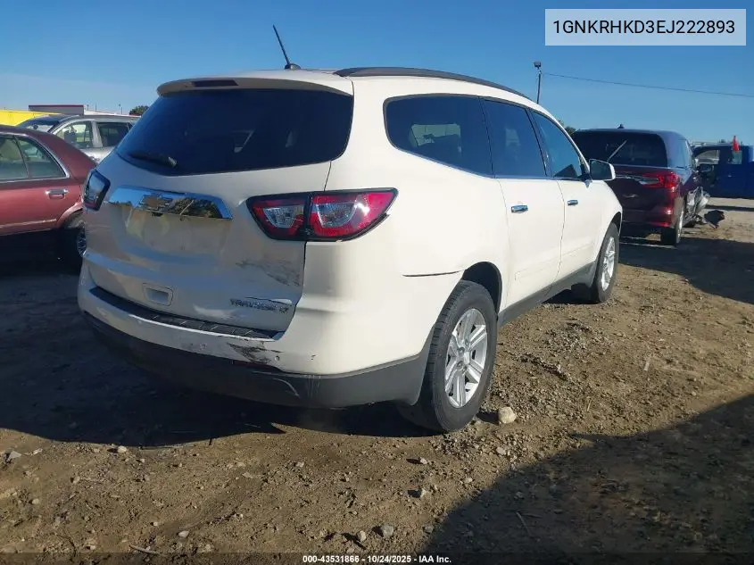 1GNKRHKD3EJ222893 2014 Chevrolet Traverse 2Lt