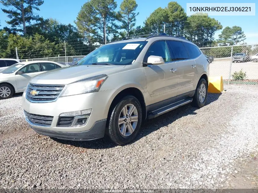 1GNKRHKD2EJ306221 2014 Chevrolet Traverse 2Lt