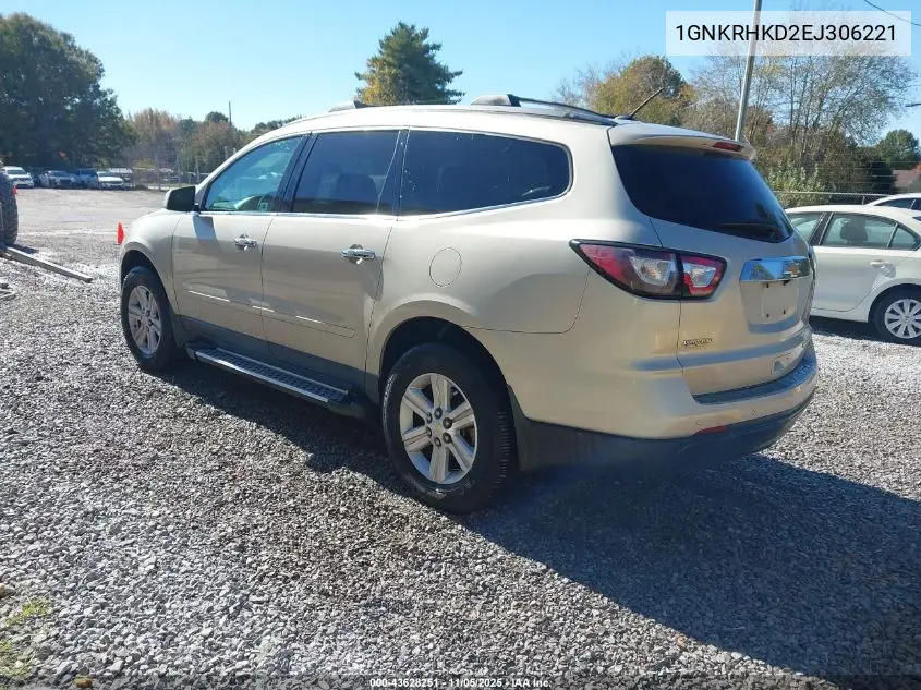 1GNKRHKD2EJ306221 2014 Chevrolet Traverse 2Lt