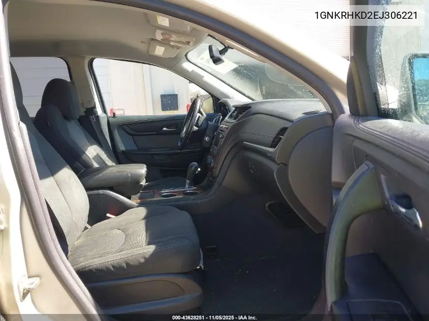 1GNKRHKD2EJ306221 2014 Chevrolet Traverse 2Lt