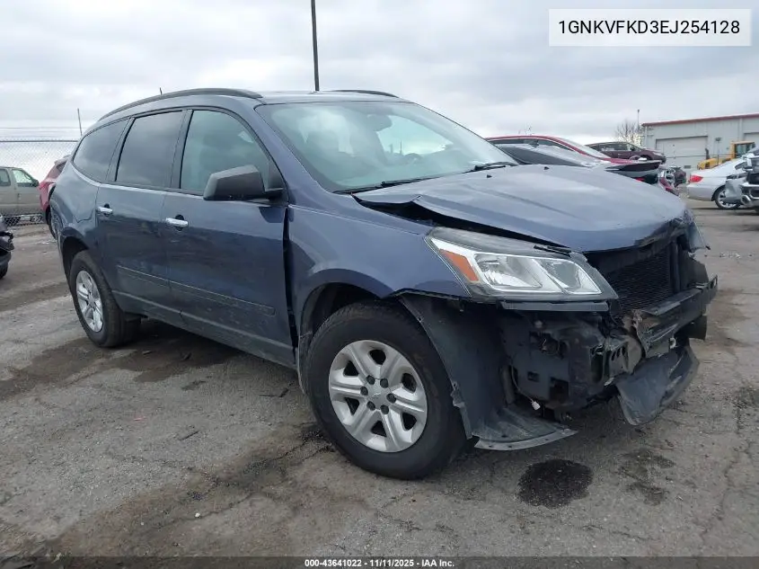 1GNKVFKD3EJ254128 2014 Chevrolet Traverse Ls