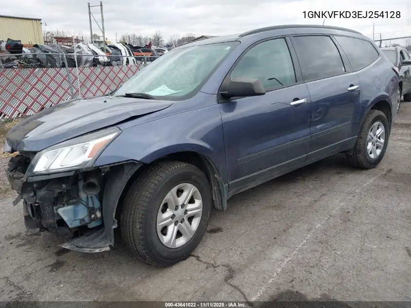 1GNKVFKD3EJ254128 2014 Chevrolet Traverse Ls