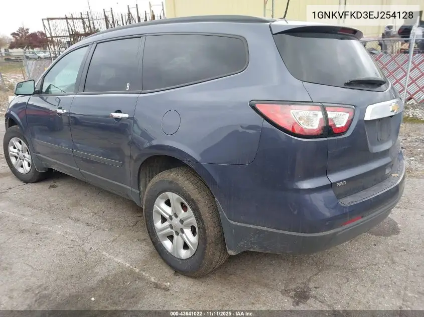 1GNKVFKD3EJ254128 2014 Chevrolet Traverse Ls