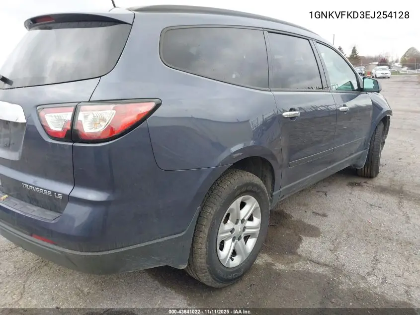1GNKVFKD3EJ254128 2014 Chevrolet Traverse Ls