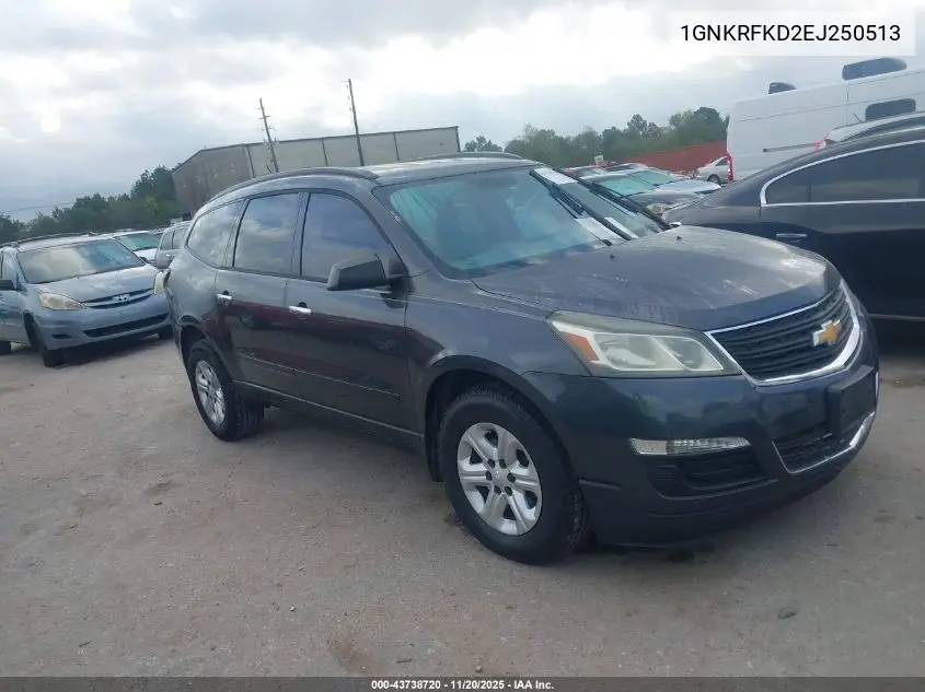 1GNKRFKD2EJ250513 2014 Chevrolet Traverse Ls