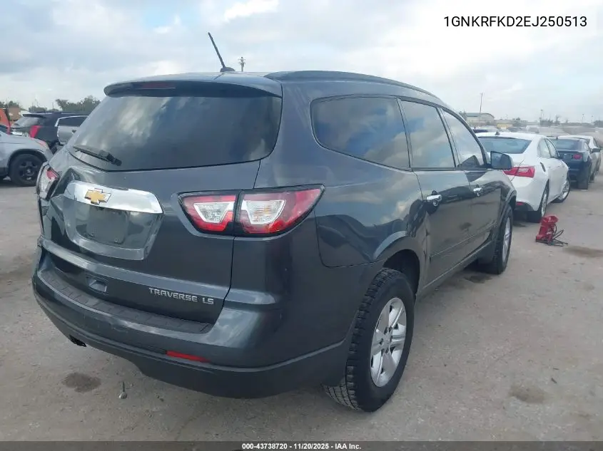 1GNKRFKD2EJ250513 2014 Chevrolet Traverse Ls