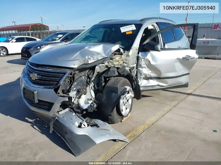1GNKRFED7EJ305940 2014 Chevrolet Traverse Ls