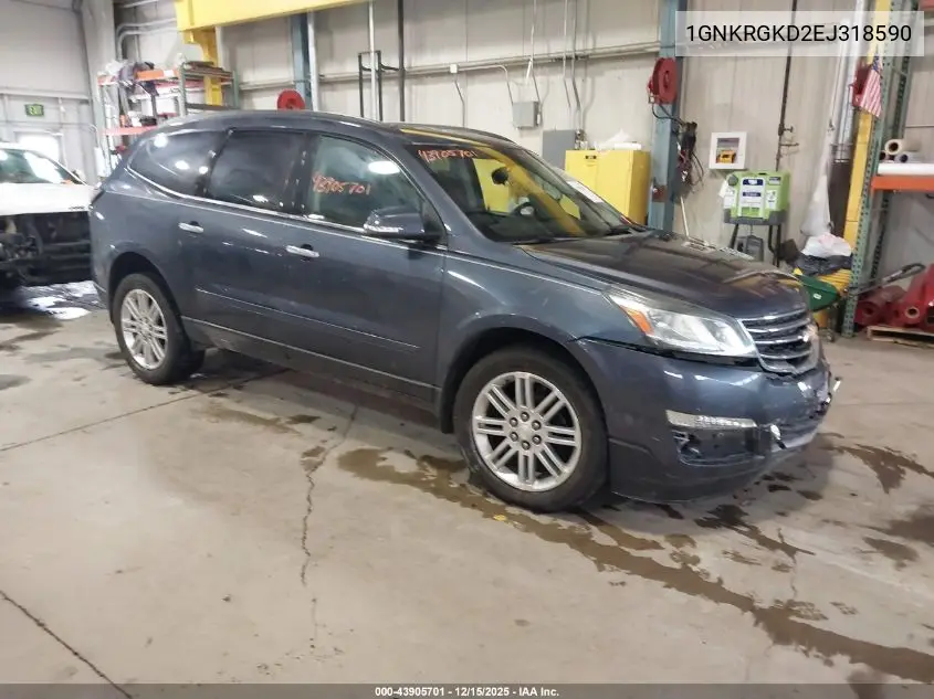 1GNKRGKD2EJ318590 2014 Chevrolet Traverse 1Lt