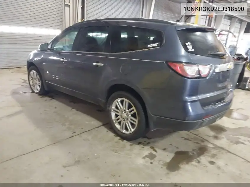 1GNKRGKD2EJ318590 2014 Chevrolet Traverse 1Lt