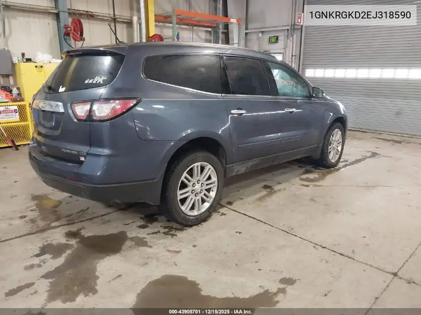 1GNKRGKD2EJ318590 2014 Chevrolet Traverse 1Lt
