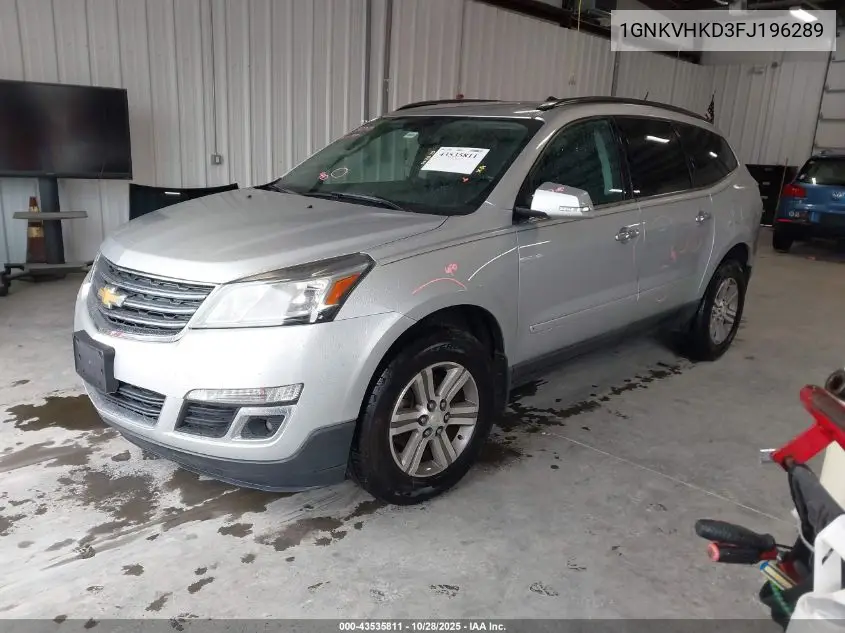 1GNKVHKD3FJ196289 2015 Chevrolet Traverse 2Lt
