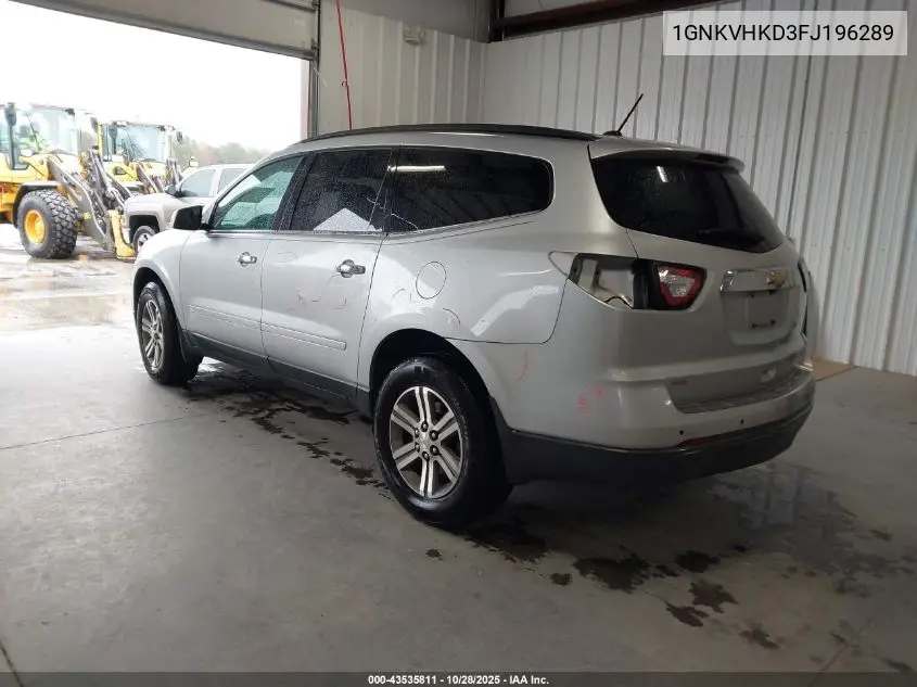 1GNKVHKD3FJ196289 2015 Chevrolet Traverse 2Lt
