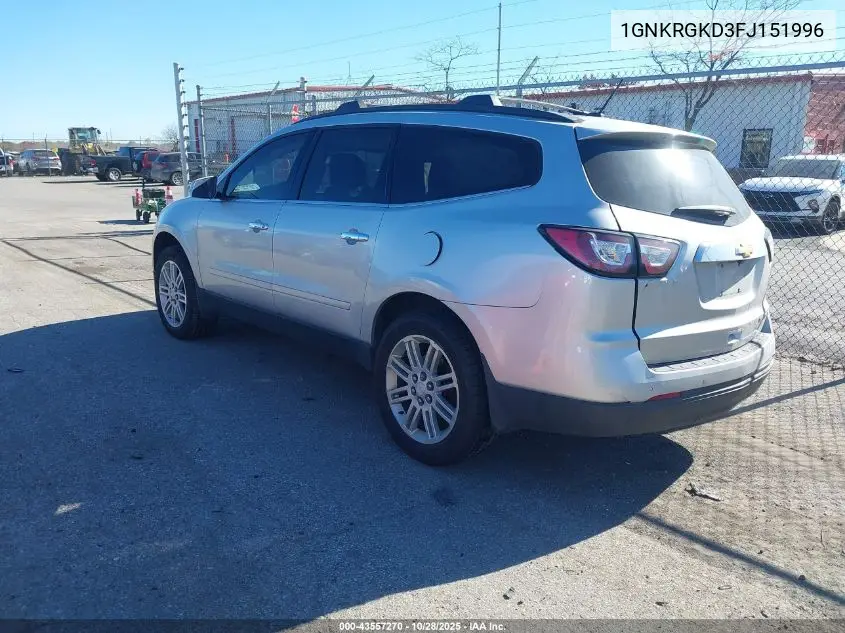 1GNKRGKD3FJ151996 2015 Chevrolet Traverse 1Lt