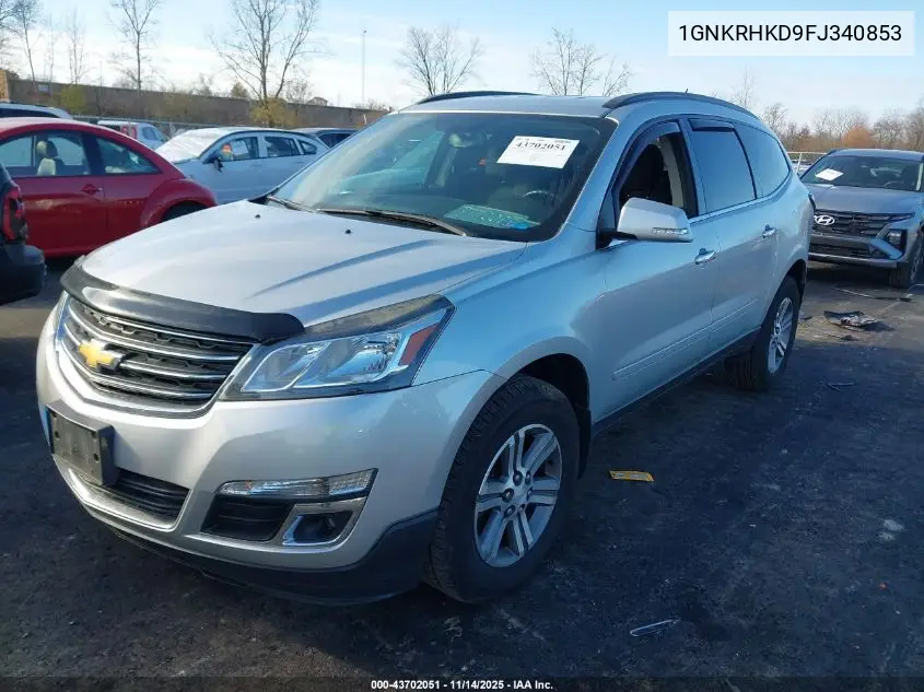 1GNKRHKD9FJ340853 2015 Chevrolet Traverse 2Lt