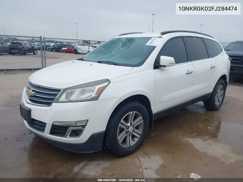 1GNKRGKD2FJ284474 2015 Chevrolet Traverse 1Lt