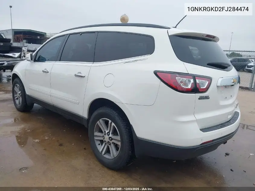 1GNKRGKD2FJ284474 2015 Chevrolet Traverse 1Lt