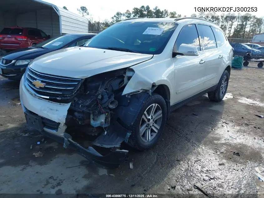 1GNKRGKD2FJ300253 2015 Chevrolet Traverse 1Lt