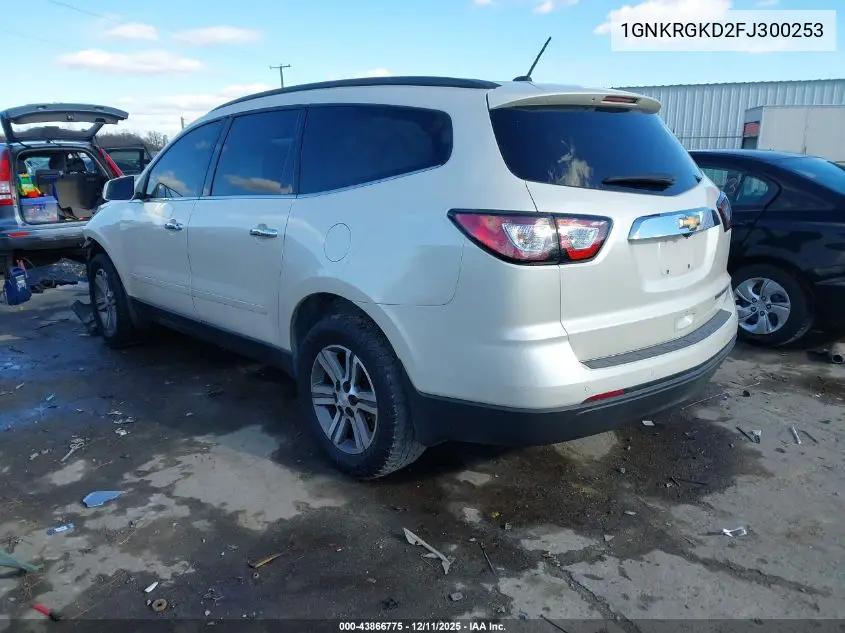 1GNKRGKD2FJ300253 2015 Chevrolet Traverse 1Lt