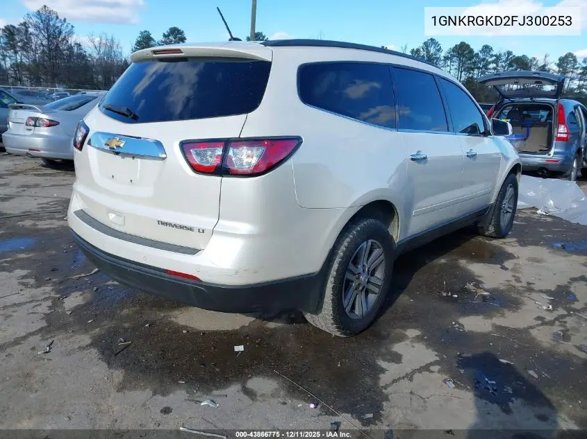 1GNKRGKD2FJ300253 2015 Chevrolet Traverse 1Lt
